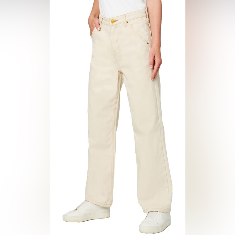 Blank NYC Wide Leg Cream Colored‎ Utility Style Trousers size 28